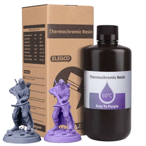 Фотополимерная смола для 3D-принтера ELEGOO Grey to Purple, 1 кг Превью 11