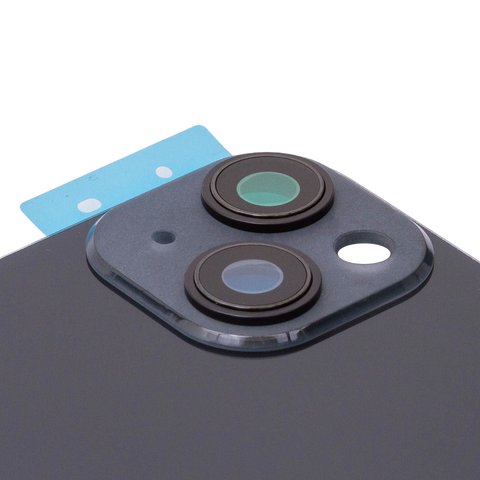 Задняя панель корпуса для iPhone 14 Plus, черная, со стеклом камеры, High Copy, midnight Превью 1