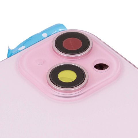 Корпус для iPhone 15 Plus, розовый, с держателем SIM-карты, с боковыми кнопками, Original (PRC), EU version Превью 1