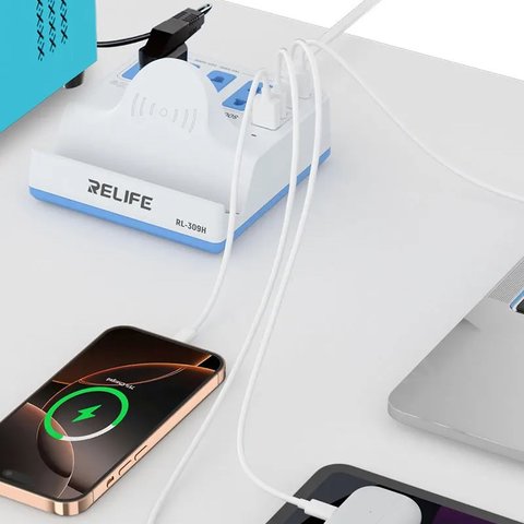 Mains Charger RELIFE RL-309H, (72 W, Wireless Charge, Quick Charge, Power Delivery (PD), with socket, 4 output) Preview 2