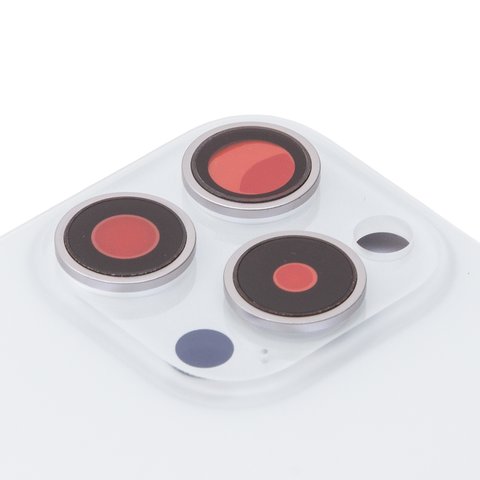 Задняя панель корпуса для iPhone 15 Pro, белая, со стеклом камеры, Original (PRC) Превью 1