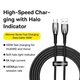 USB кабель Baseus Glimmer, USB тип-C, USB тип-A, 100 см, 100 Вт, черный, #CADH000401 Превью 1
