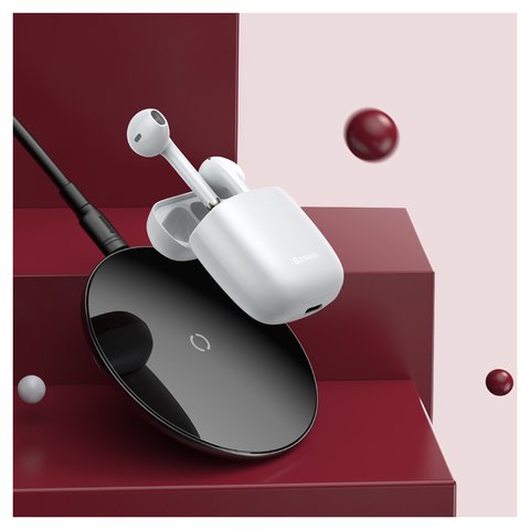 Auricular Baseus W04 Pro, inalámbrica, blanco, con funda de carga, con cable USB Tipo-C, #NGTW150002 Vista previa  1