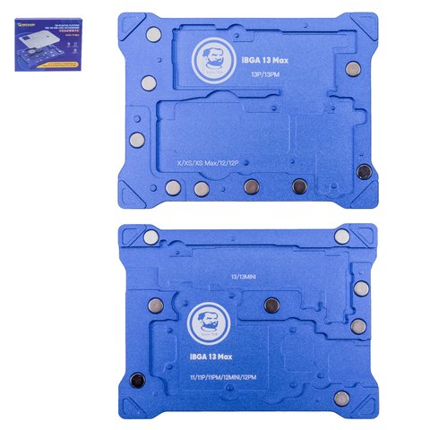 Conjunto para reballing BGA Mechanic iBGA 14, iBGA 13 Max, para reparar placas base Vista previa  3