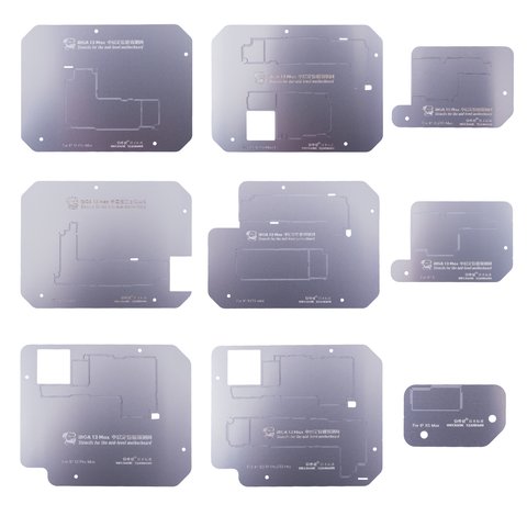 Conjunto para reballing BGA Mechanic iBGA 14, iBGA 13 Max, para reparar placas base Vista previa  4