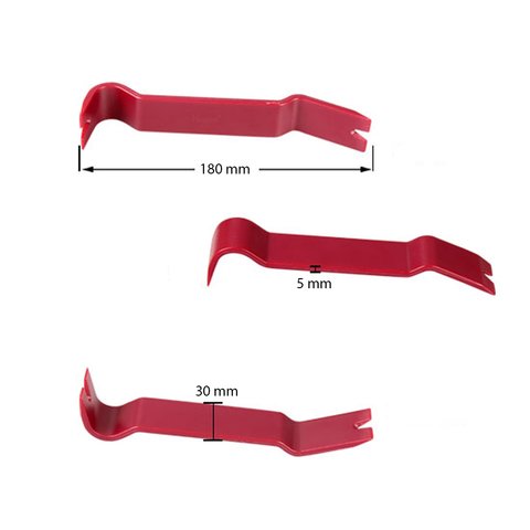 Інструмент для знімання обшивки з вигнутими "U" вилками (поліуретан, 180×30 мм) Прев'ю 1