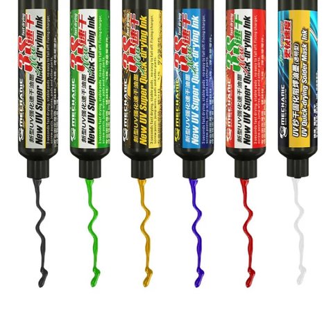 Паяльна маска Mechanic SU3, синя, 10 мл, ультрафіолетова Прев'ю 1