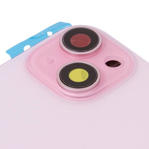 Корпус для iPhone 15, розовый, с держателем SIM-карты, с боковыми кнопками, Original (PRC), EU version Превью 1