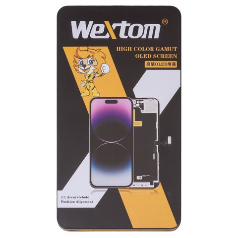 Дисплей Wextom для iPhone 15, черный, с рамкой, HC, без ошибки, (OLED) soft, diagnosable Превью 2